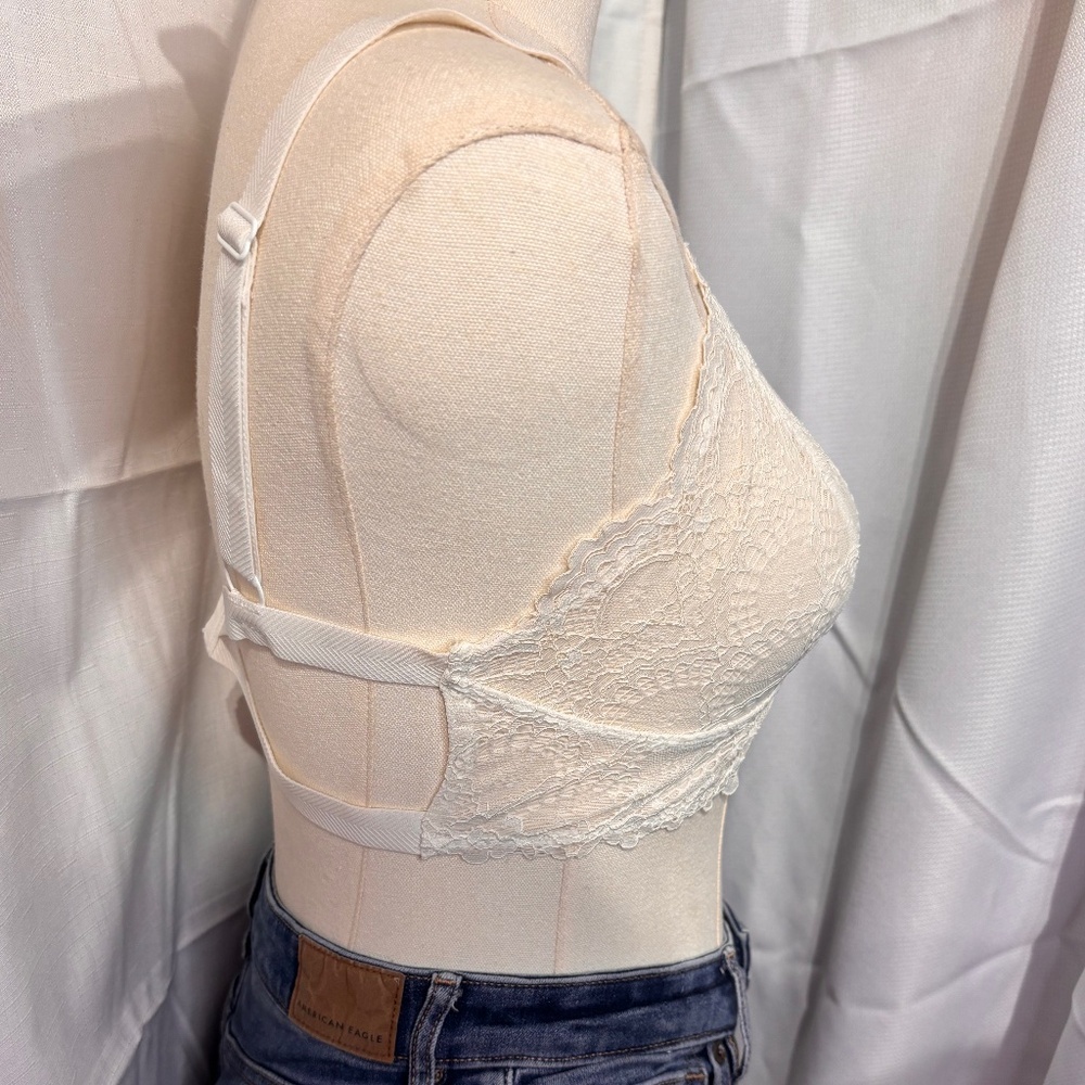 (SALE 3/$20) Free People Intimates White Lace Bralette - Picture 2 of 5